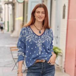 Romy Bandana Sweater