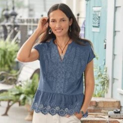 Tres Jolie Eyelet Top -Eternal Jewelry Store 21d1ced7 2cad 4355 ab05 75b50da5dd90