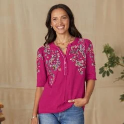 Avril Embroidered Henley -Eternal Jewelry Store 294b6e58 d053 41c3 8b6c bc753e2a4e48