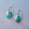 Turquoise Scallop Earrings