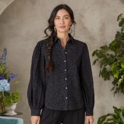 Celestine Eyelet Shirt, Petite -Eternal Jewelry Store 46556564 47da 495c a431 66f317b850d8