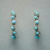 Turquoise Filigree Hoop Earrings