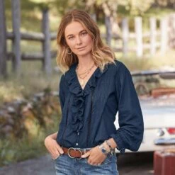 Lettie Ruffle Top -Eternal Jewelry Store 6089bc1c af99 41ab b6e2 b9c1f257b153