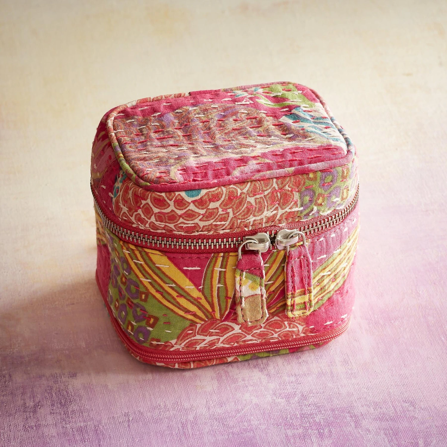 Kantha Stitchery Jewelry Case 1 Kantha Stitchery Jewelry Case