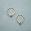 Lucky Pebble Hoop Earrings