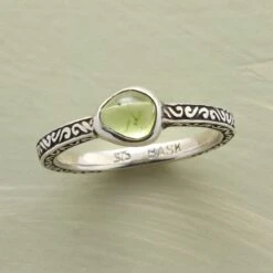 Organic Peridot Ring
