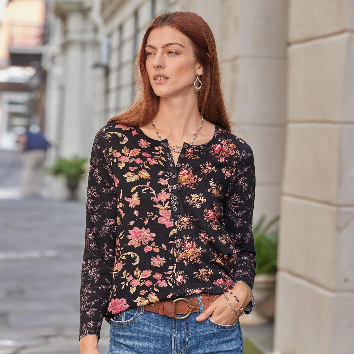 Jordane Floral Tee, Petite 1 Jordane Floral Tee, Petite