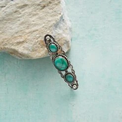 1930s Fox Turquoise Pin