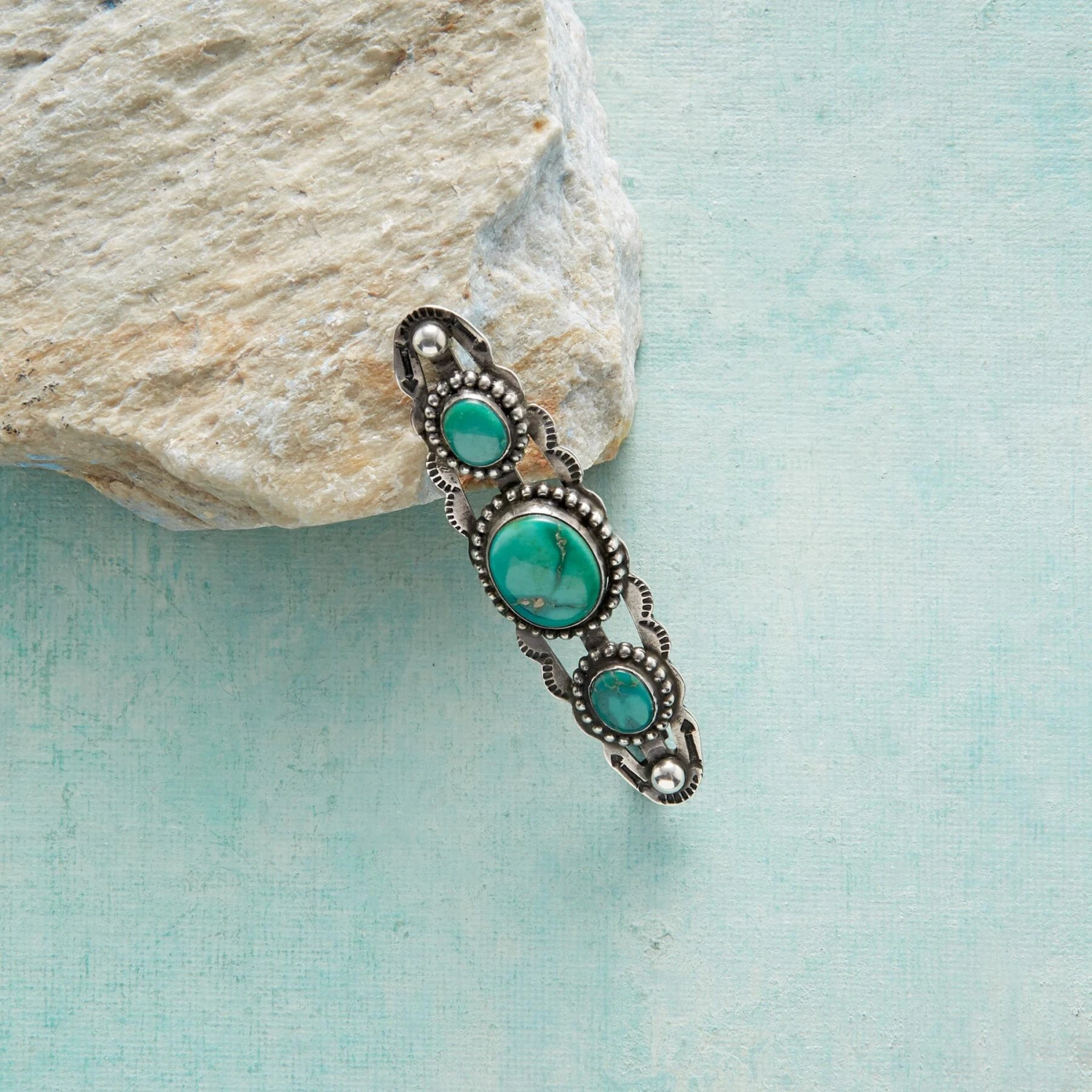 1930s Fox Turquoise Pin 1 1930s Fox Turquoise Pin