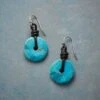 Turquoise Disk Earrings