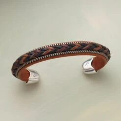 Braided Leather & Silver Cuff