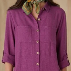 2-pocket Roll-tab Shirt Dress -Eternal Jewelry Store e186e9d3 ab48 4b3b b9fa d8acef6f93f8